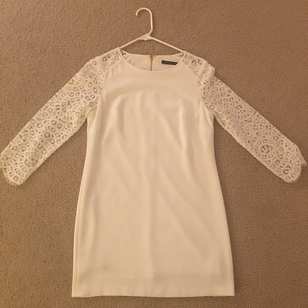 Ivanka Trump short white semi-formal dress